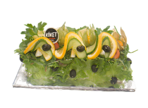 Vegetarisk smörgås&shy;tårta i bit